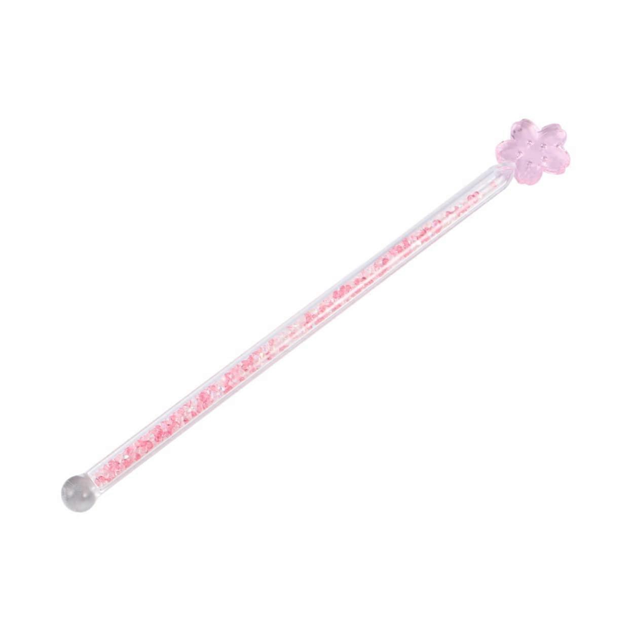 Creative Cherry Blossom Glass Stirring Stick for Cocktails Elegant Non Slip Mixing Rod