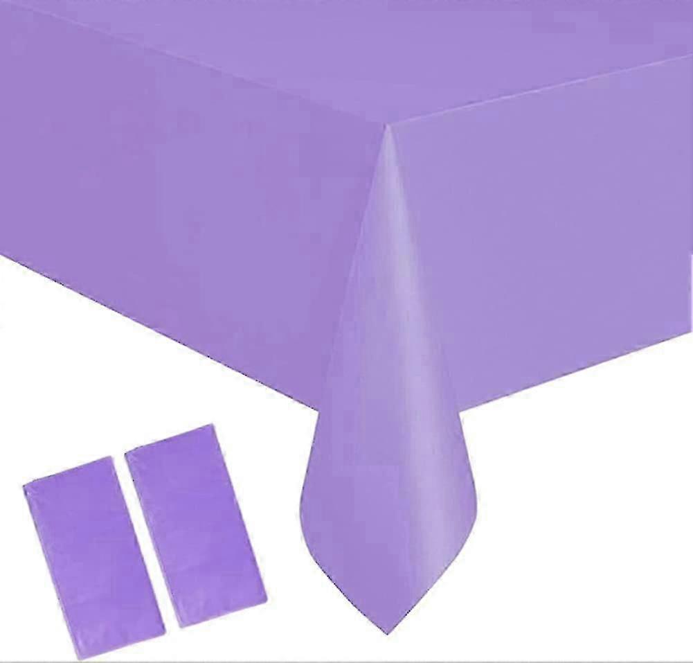 2pcs 137*274cm Purple Disposable Tablecloth Table Covers,rectangular Dining Acsergery Gift