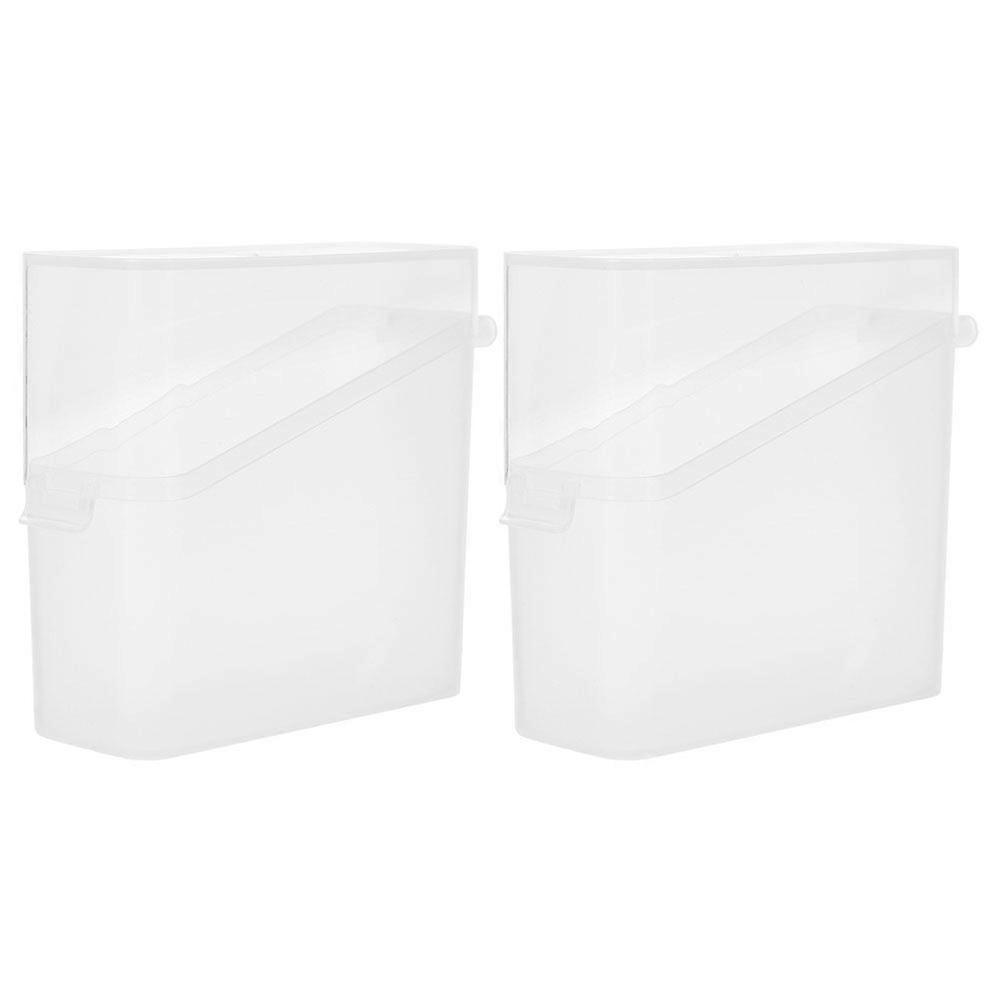 2pcs Cheese Slice Storage Containers Clear Plastic Cheese Slice Holders