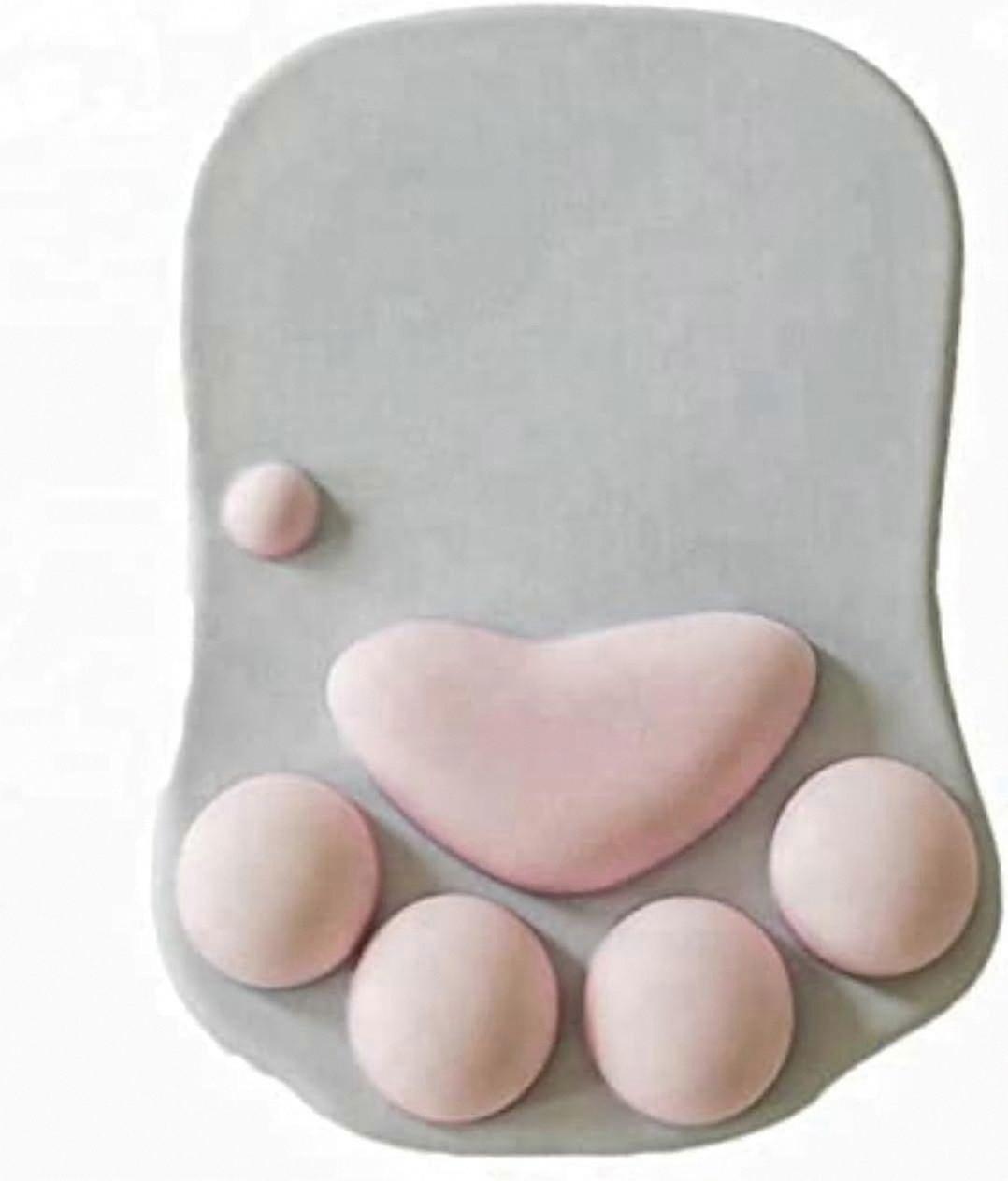 Cute Cat Paw Mouse Pad with Gel Wrist Rest Support for Comfort