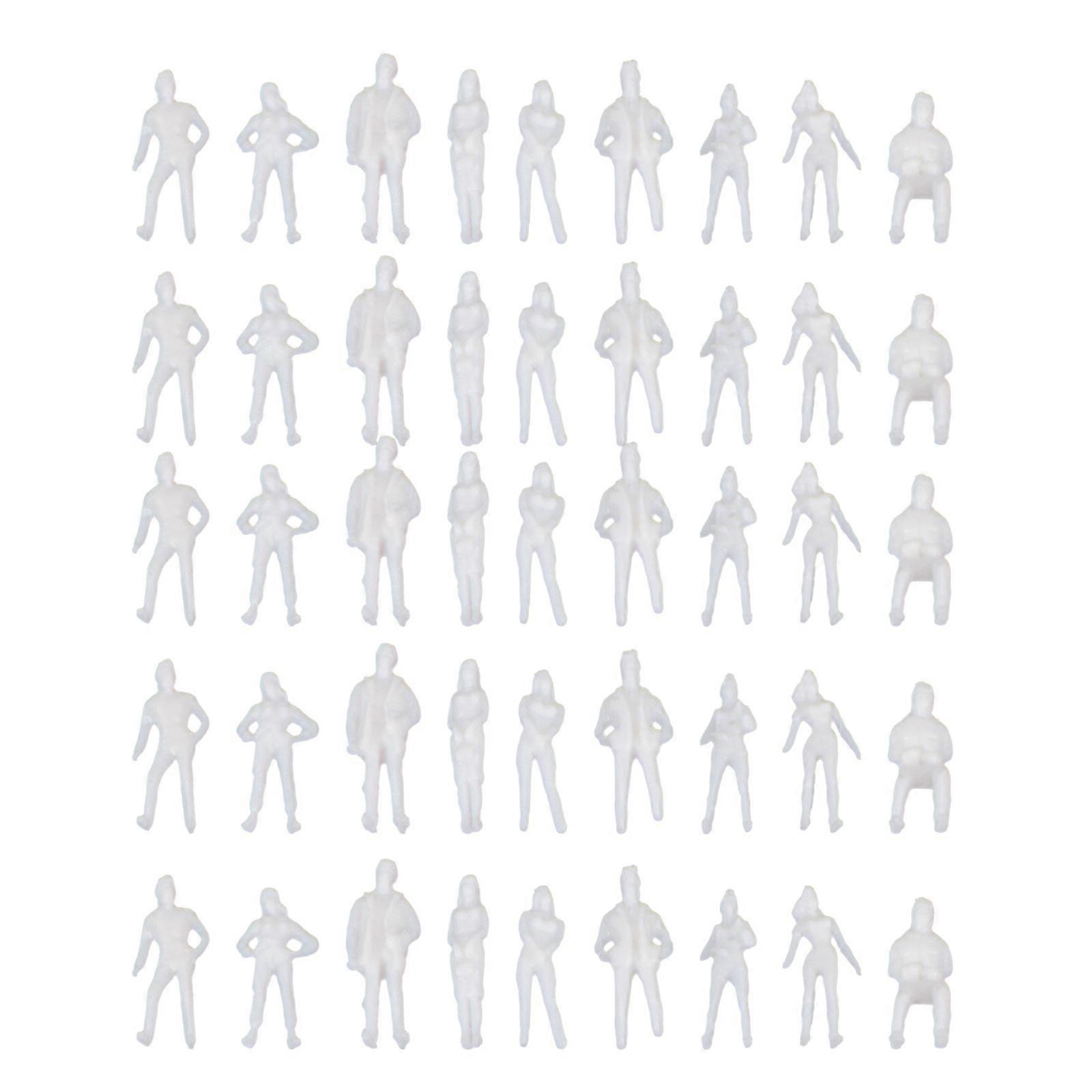 100pcs Plastic Figurine Mini Figurine Craftwork Ornament Household Static Model