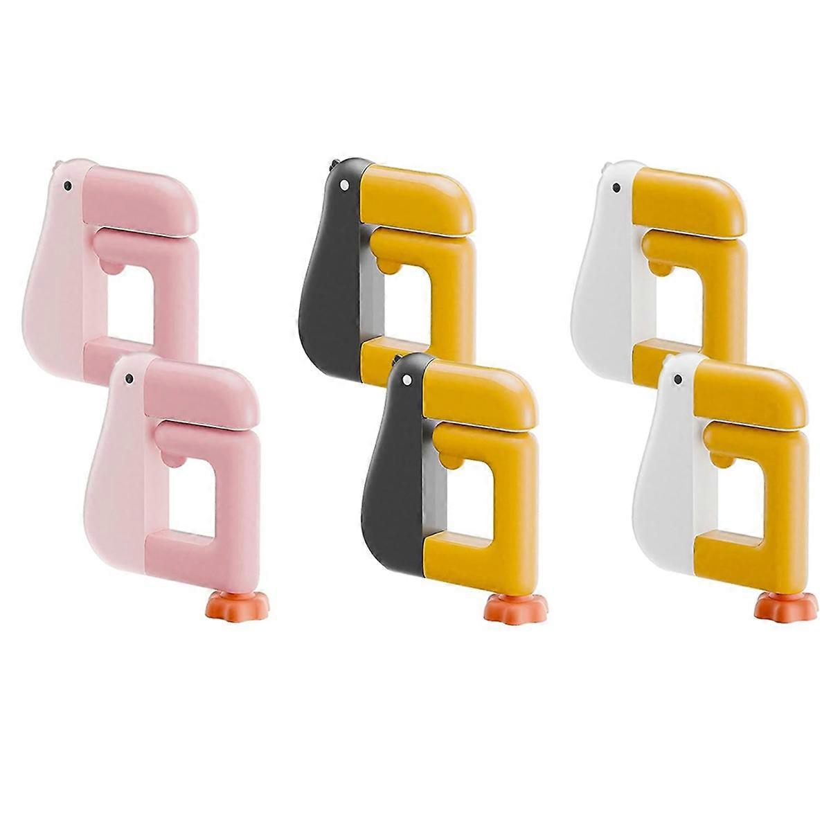 6Pcs Desk Hooks, Purse Hook for Table, Portable Duck Shaped Detachable Non-Slip Hook No-Drill Purse