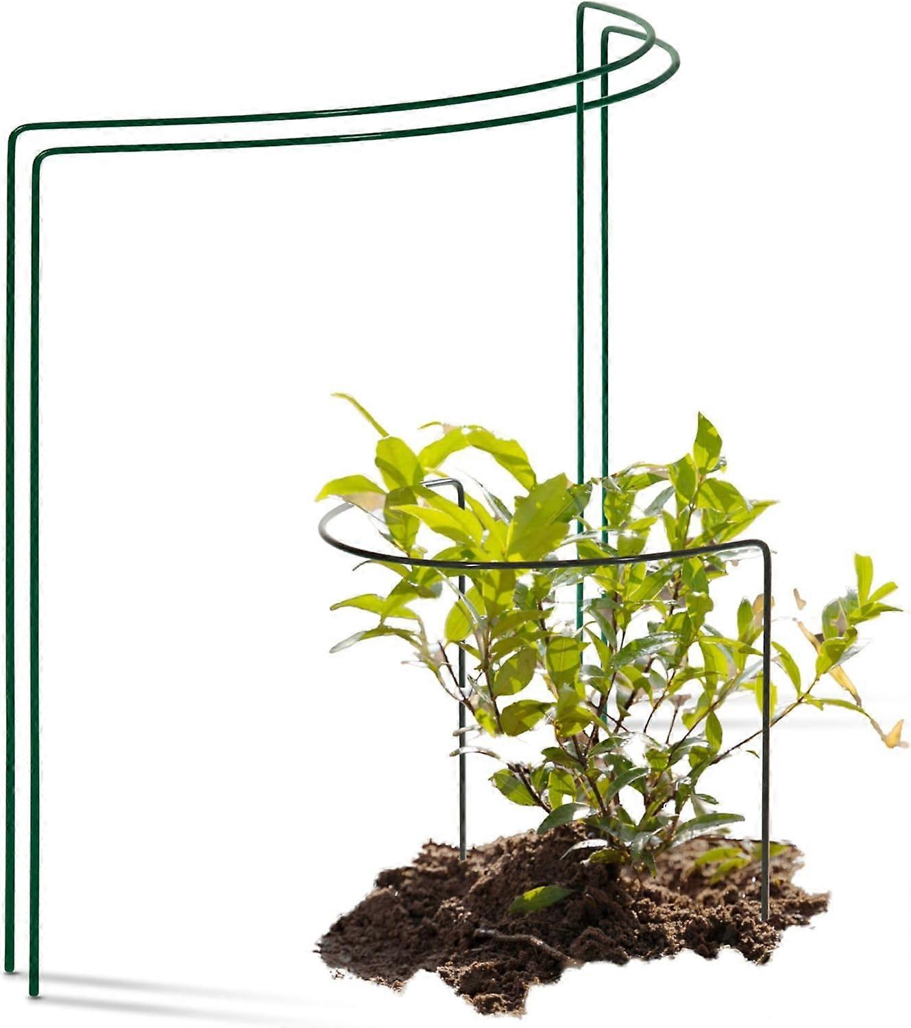 2 Strauchstütze Metall halbrund 40 cm Ø35 cm hoch grün Staudenhalter Blumenhalter Rankengewächs Pflanzenstütze Blumenstütze Staudenstütze Rankhilfe St