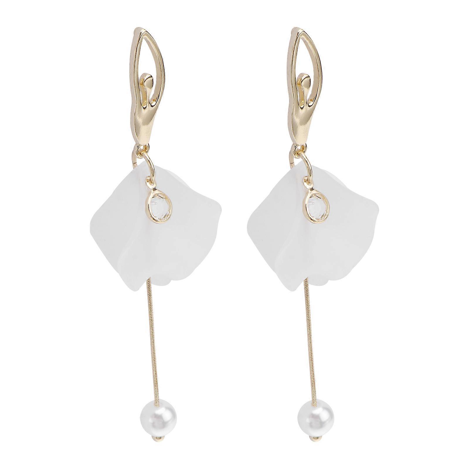 Golden Alloy Creative Earrings for Women Fashion Versatile Long Ear Pendants 1 Pair