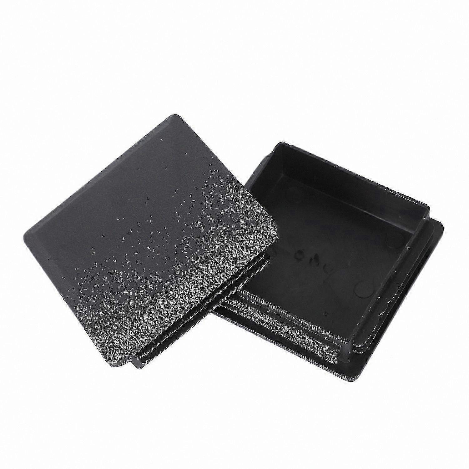 Square Plastic End Caps for 80mm Tubes, Pack of 2, Durable Pipe Protection Solution