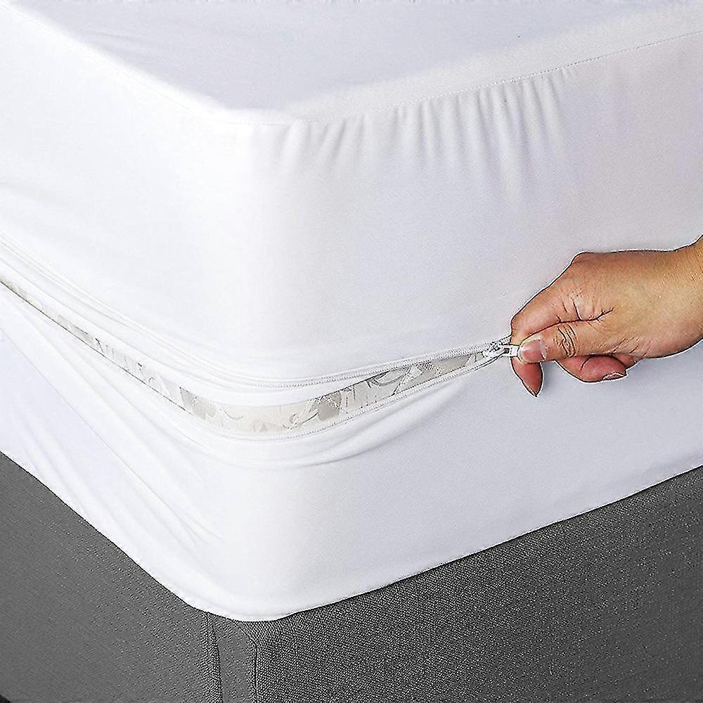 Waterproof Mattress Protector with Zippered Enclosure for Double Bed