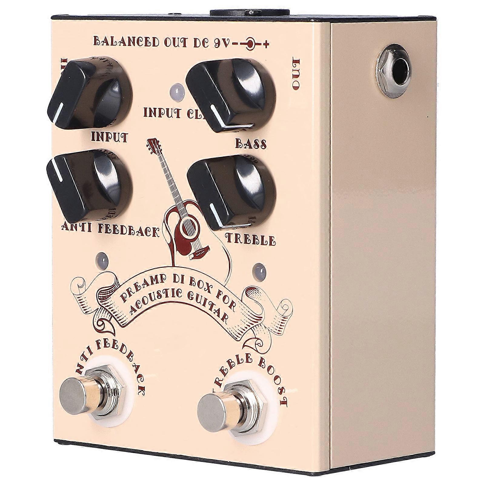 Guitar Preamp Analog Stompbox Pedal DC9V 100mA Knob Control