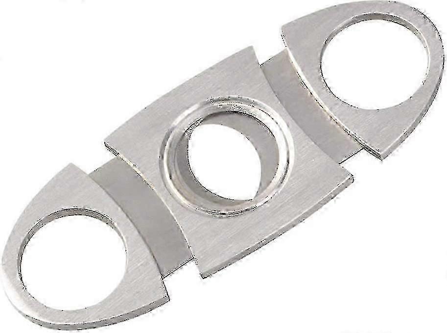 Stainless Steel Pocket Cigar Cutter With Double Guillotine Blades - Suitable For Most Cigar Sizes