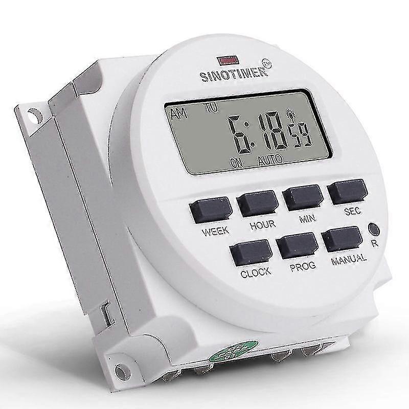 Weekly Timer Switch 1 Second Precision Programmable On Off Sinotimer TM618SH-1