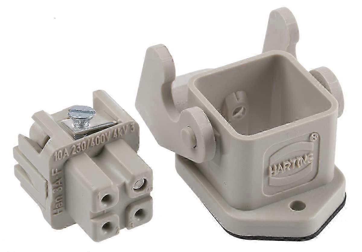 2025 Han A Heavy Connector Locking Lever Set, Socket 3 PE Pole, 230 → 400 V / 10 A