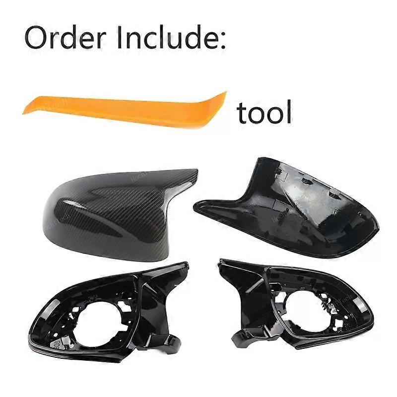 4pcs Real carbon fiber Side Case Trim M Style Car Rearview Mirror Caps for BMW X3 IX3 G01 G08, X4 G02, X5 G05, X6 G06, X7 G07