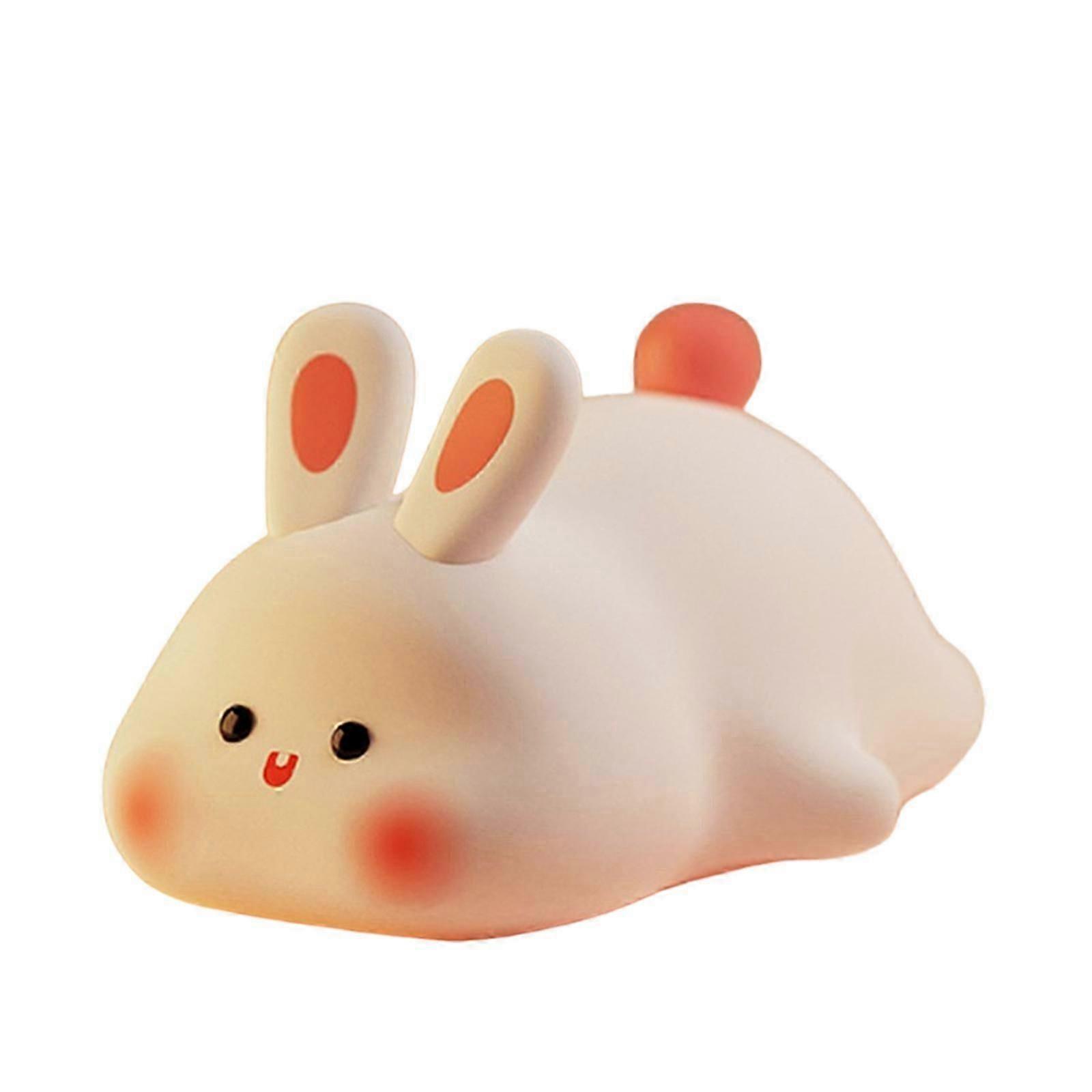 Adorable Rabbit Night Light with Touch Dimming for Baby's Bedside, Rechargeable and Sensor-Operated