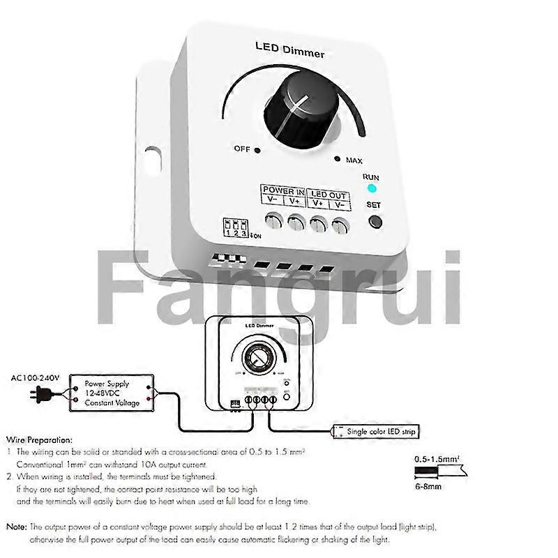For 1248vdc Skydance Rotary Led Dimmer V1kc 1chx8a 5 Levels Light Gradient Speed For Single Color