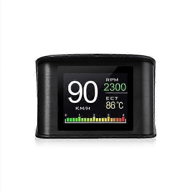 HUD Car OBD2 Head-up Water Temperature Low Voltage Alarm LCD Code Meter Display