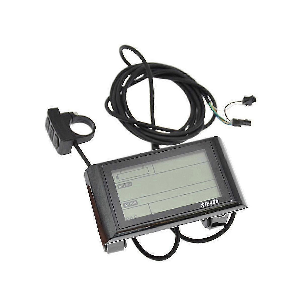 Compatible with 24-72V SW900 LCD Display Control Electric Bicycle Speed Meter Speedometer Wired Spee