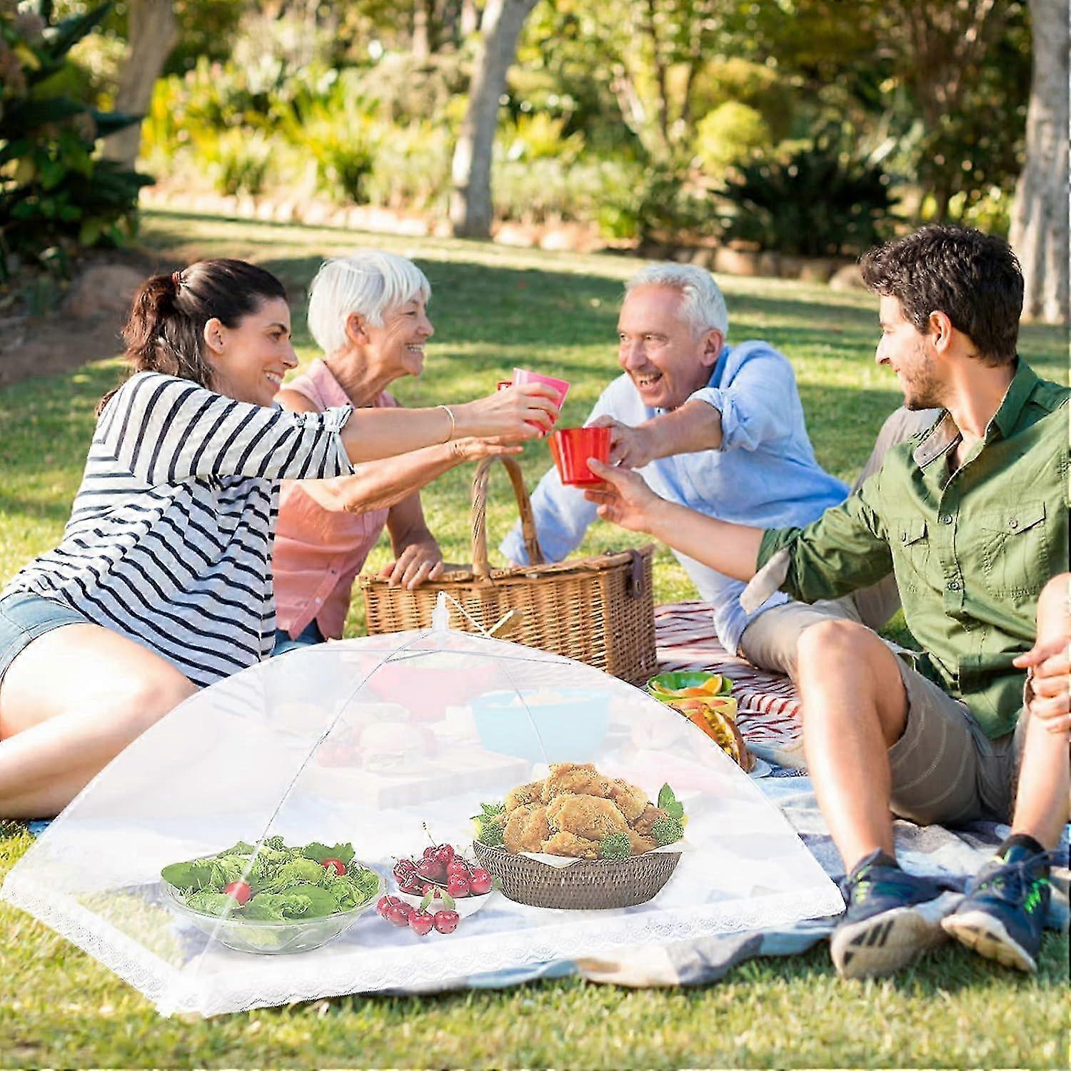 Food Cover Protector for Garden Parties, Reusable and Collapsible Encrypted High Density Mesh with Umbrella Design 2025