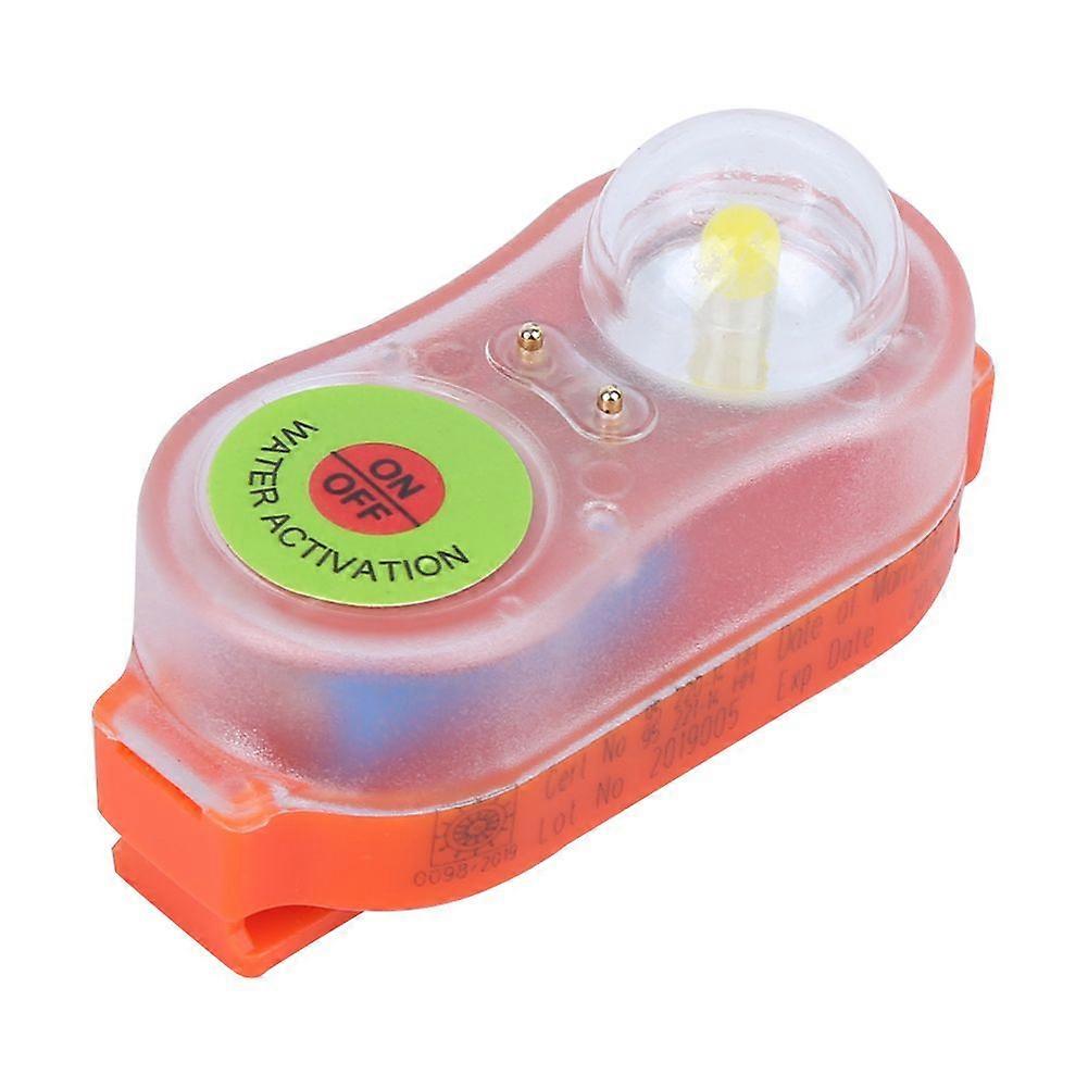 Life Jacket Light Lamp LED Lithium JHYD I Seawater Self Lighting Life Saving Flashlight Conspicuous Attract Light Lamp(Orange )