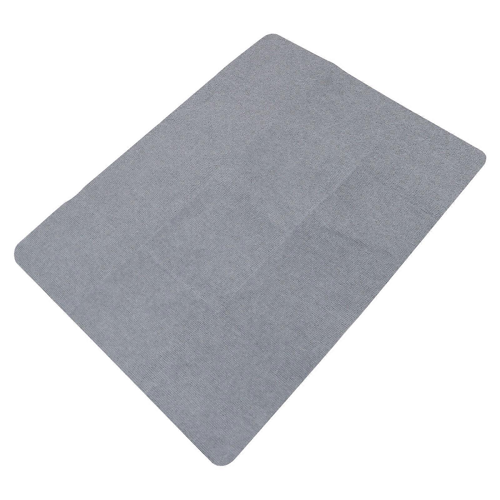 Desk Ground Mat Grey Polyester Non-Slip Protector Mat for Home