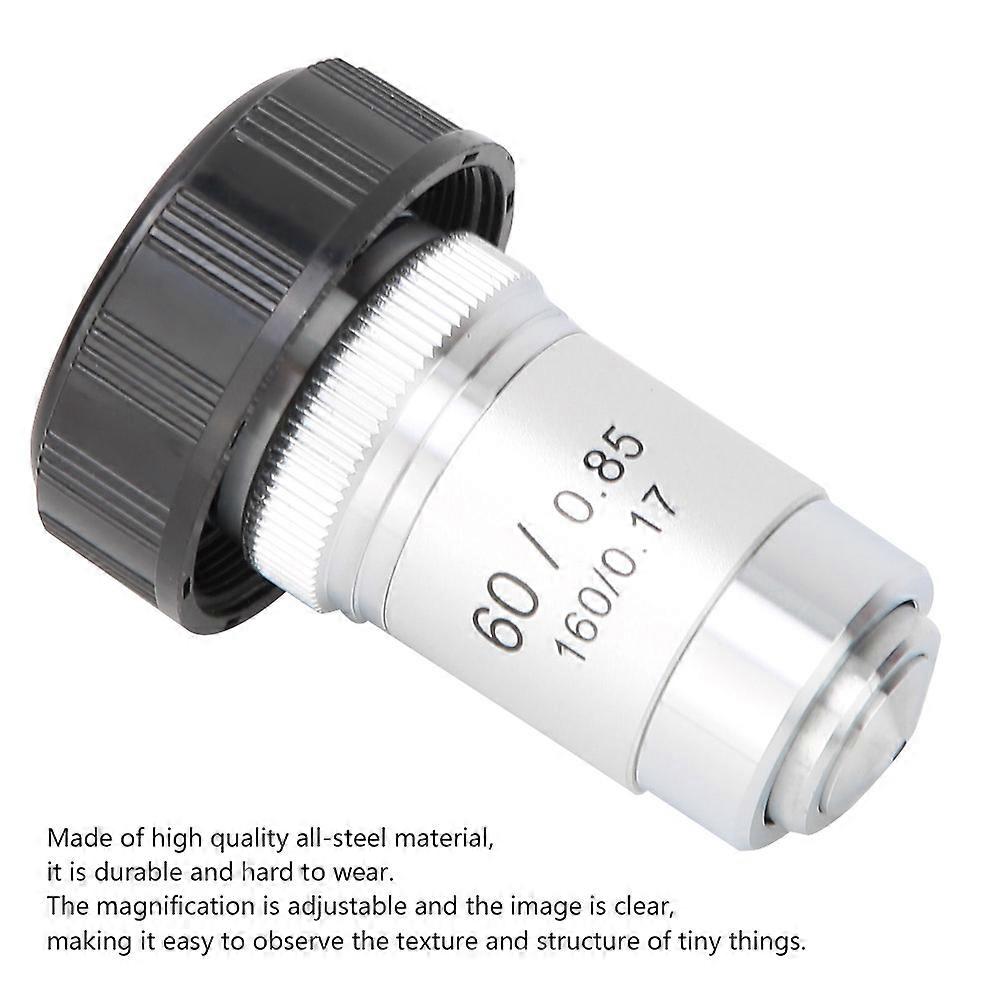 195 AllSteel 60X Achromatic Objective Lens for Biological Microscopes