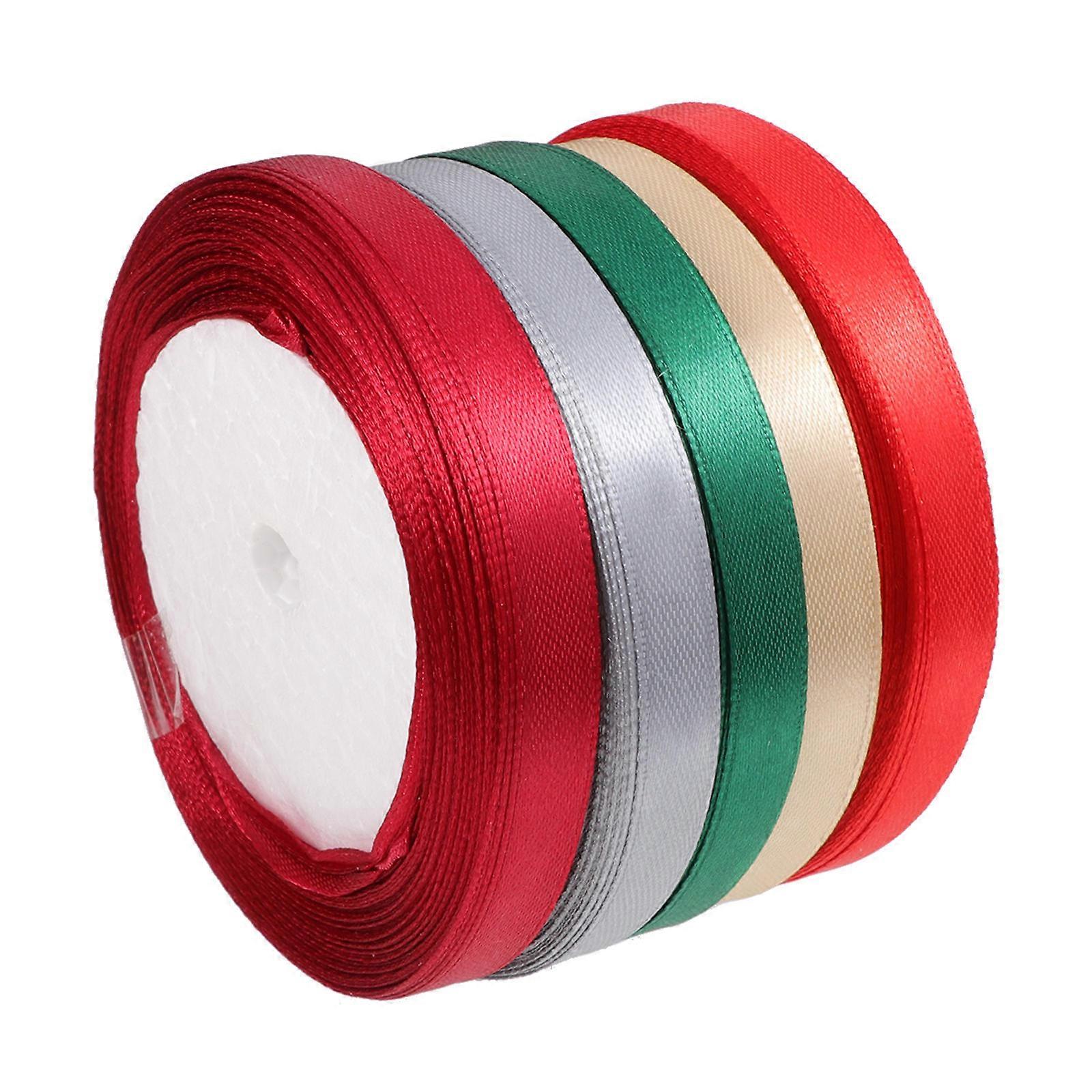 Crafting Ribbons Woven Ribbons For Celebrations Assorted Color Gift Wrapping 5 Rolls