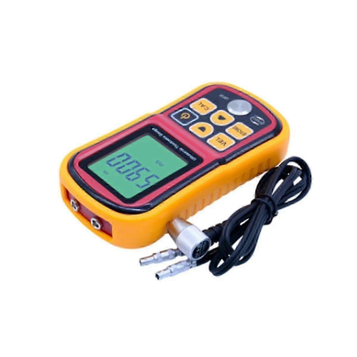GM100 Digital Ultrasonic Thickness Gauge for Steel, Measuring 1.2 to 225mm with LCD Display