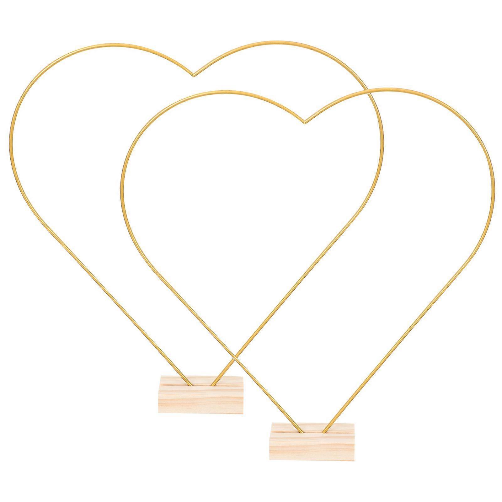 1 sæt multifunktions metalbøjler hjerteform krans Drømmefanger Blomsterbøjler