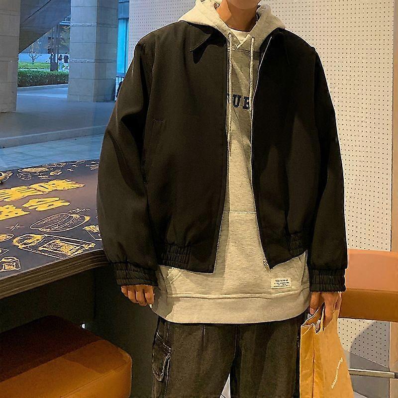 Japanese Retro Wide-Shouldered Jacket, Trendy Brand Short Casual Lapel Jacket, Men's Autumn And Winter High-End Ruffian Handsome Top