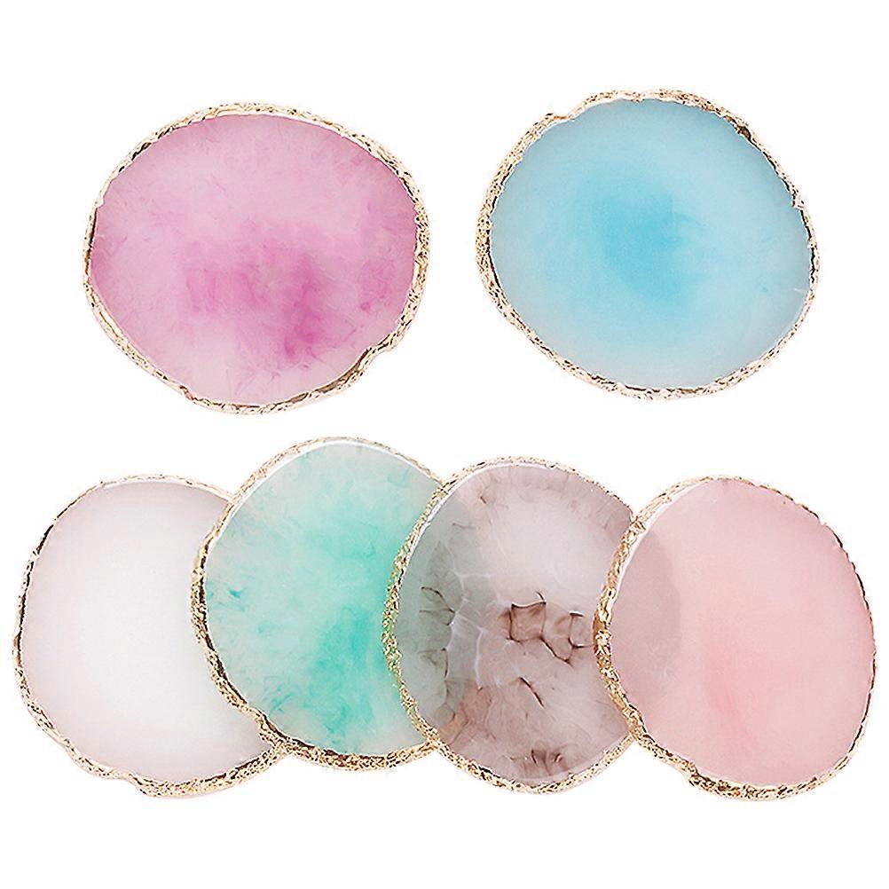 Nail Art Palette Resin Nail Color Mixing Palette 6Pcs for Manicure