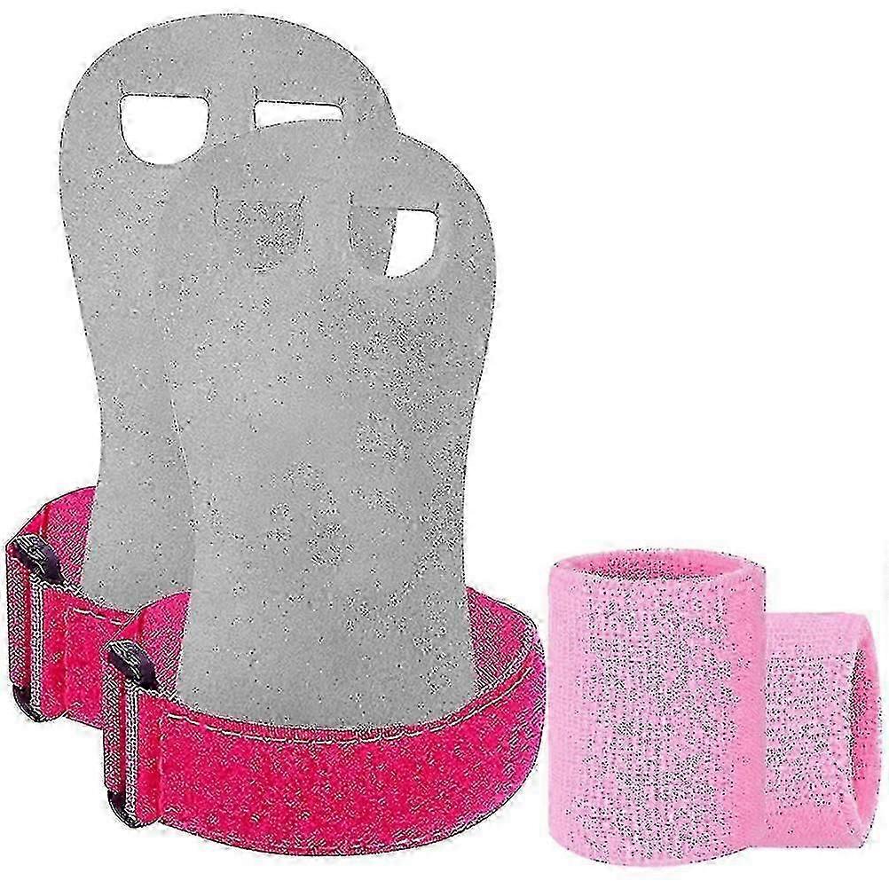 1 Set Of Gymnastics Grips Weightlifting Wrist Straps Wristbands For Kids Youth
