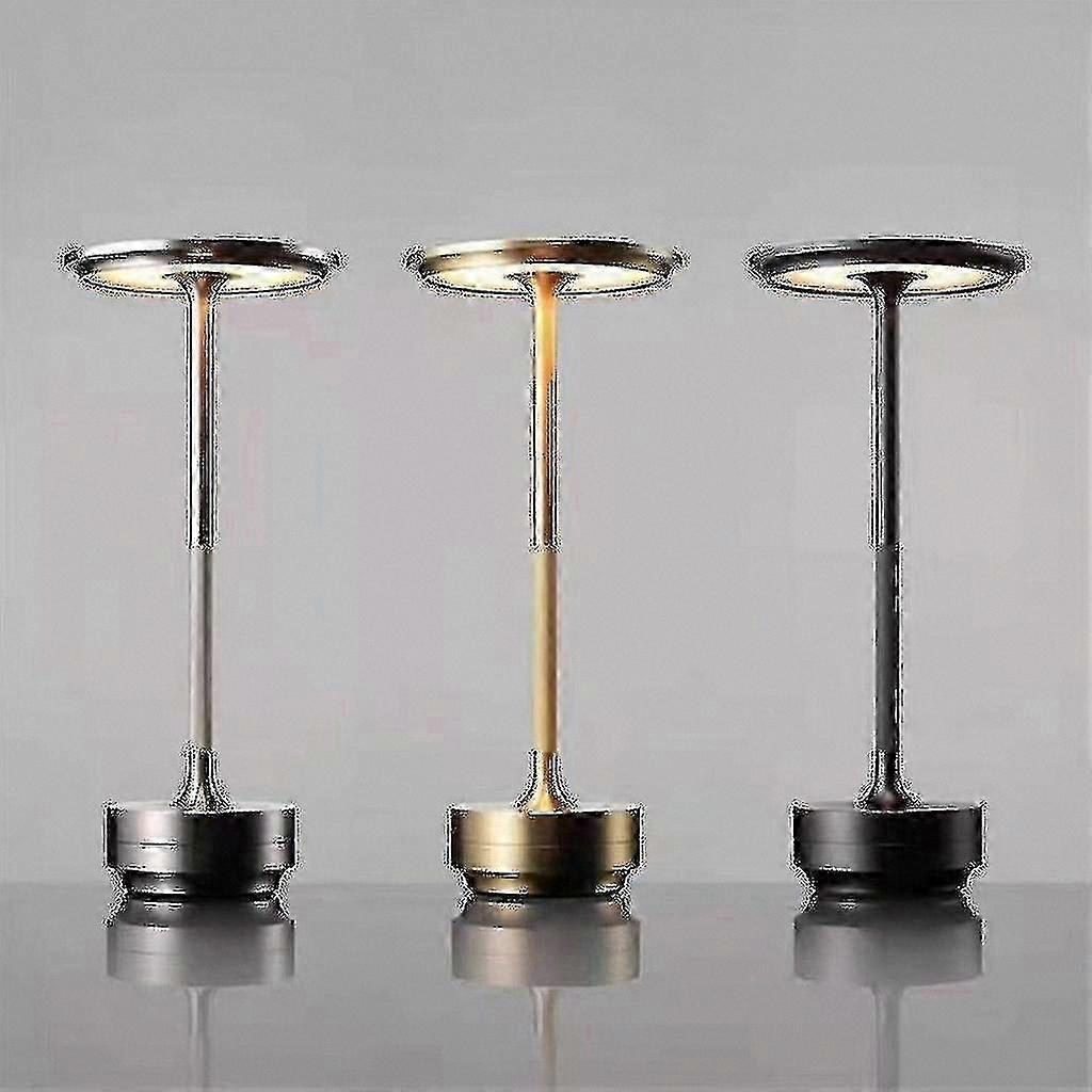 Portable Table Lamp with Adjustable Brightness and Waterproof Metal Design