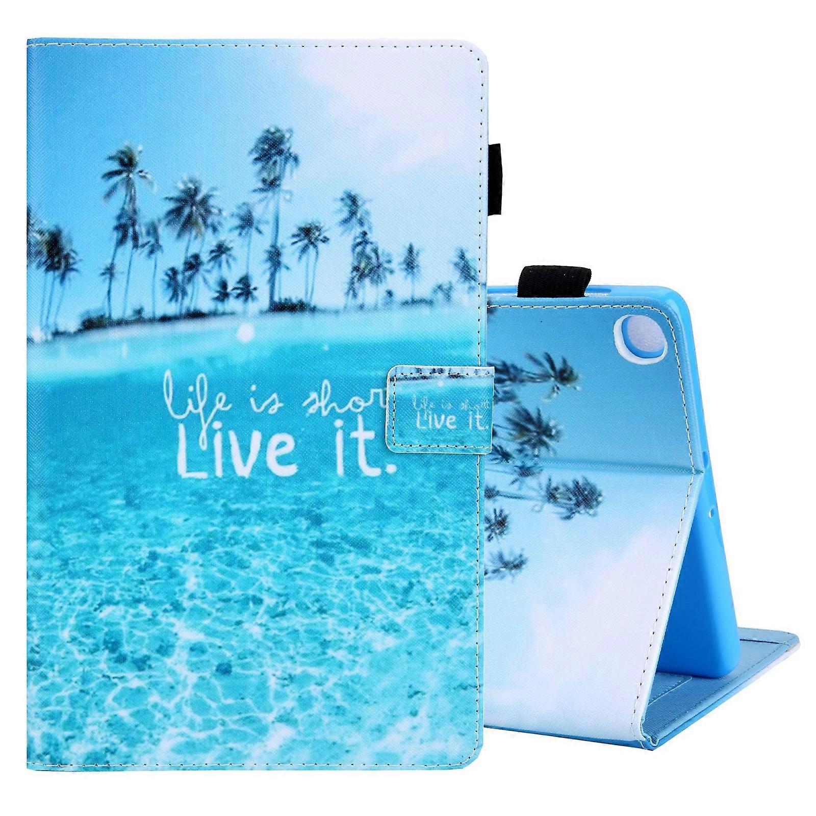 Colored Drawing Leather Tablet Case