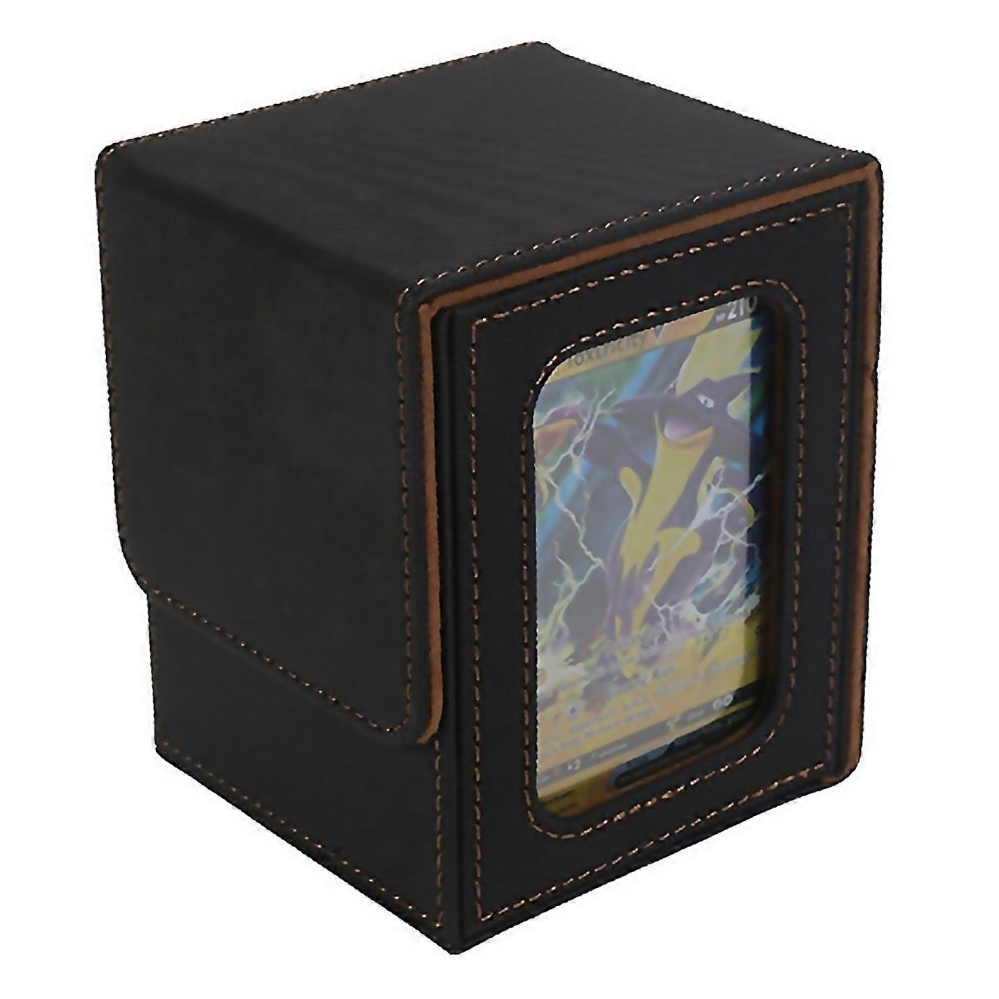 For 100 Game Card Box Card Storage Box Plaidblack Gold