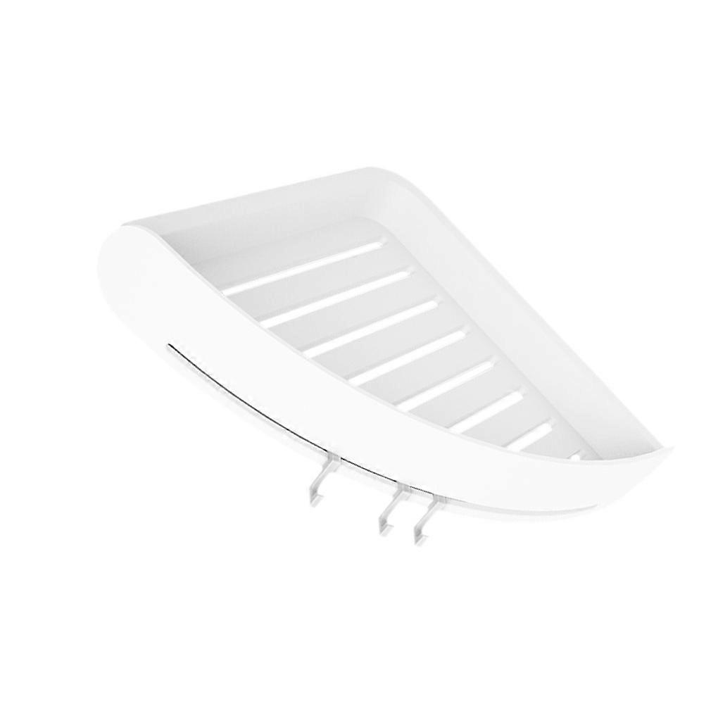 Corner Shelf Draining Toilet Rack Wall Mounted Plastic Bathroom Kitchen Storage Holder