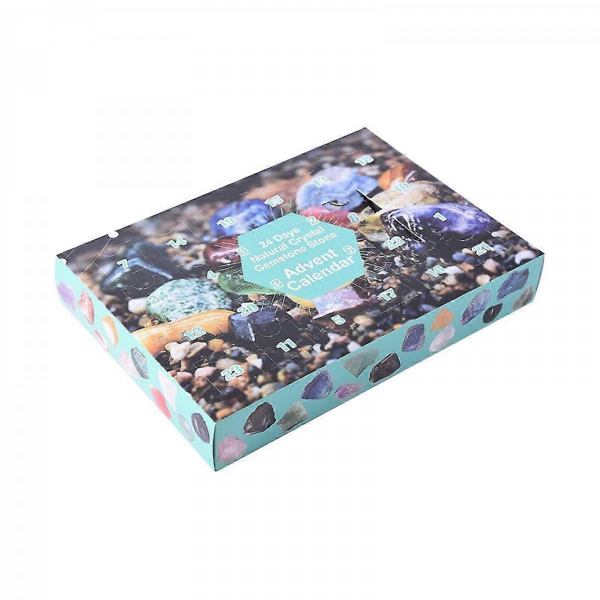 Christmas Advent Calendar 2025, 24 Natural Crystal Agate Stone Advent Calendar