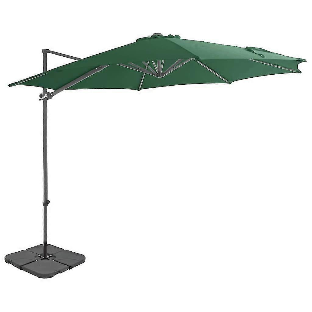 Green Garden Umbrella With Portable Base