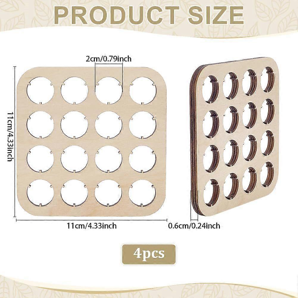 Bottle Caps Organizer Display Stands Grooved Wood Bottle Cap Display Stands