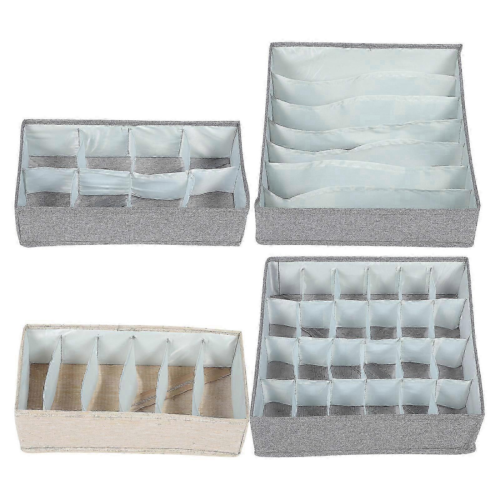 Compact Travel Underwear and Sock Storage Organiser Box for Neat Packing