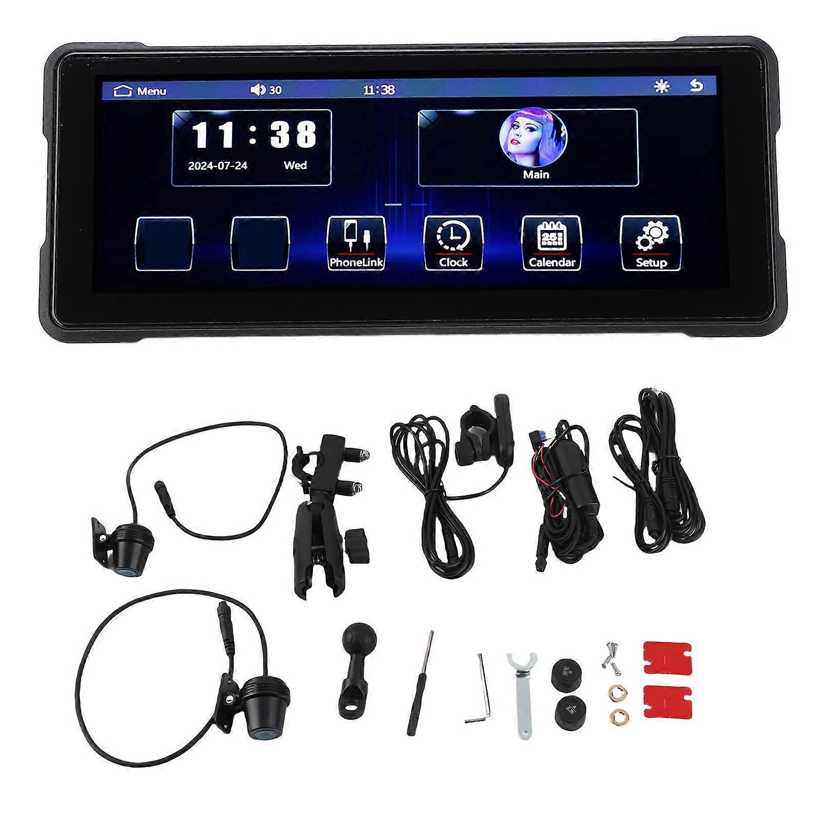Navigateur GPS moto 7 pouces pour Android Auto Carplay, système de navigation multimédia pour les déplacements quotidiens