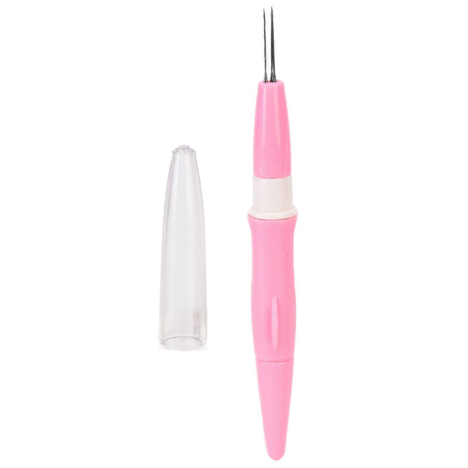 Felting Needles 3 Needles Ergonomically Designed Handle Use Easily Comfortable Grip DIY Felting Needles for HomePink