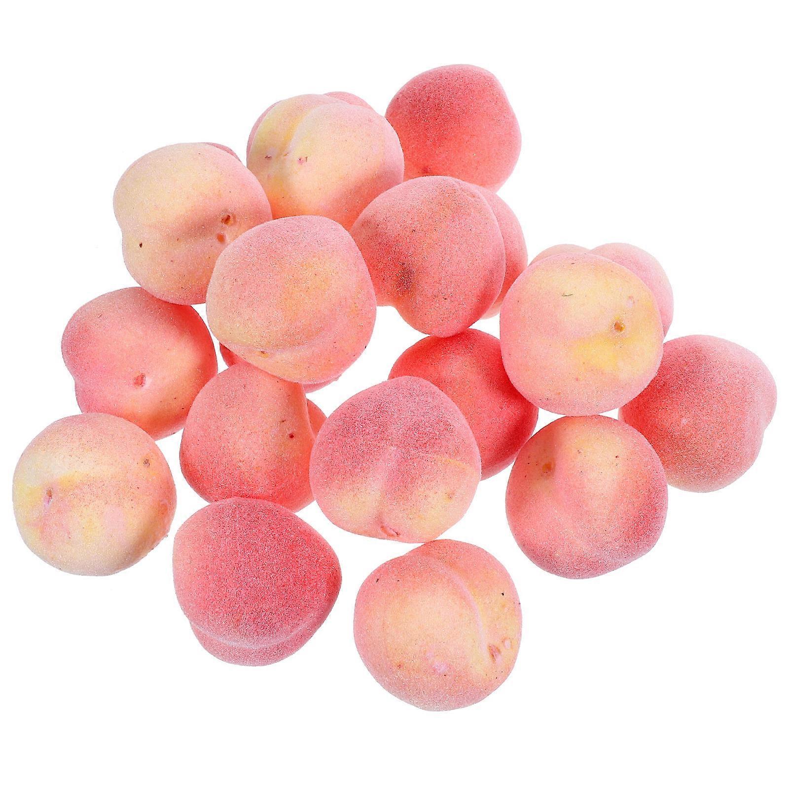 Pink Artificial Mini Peach Models for Decor 100Pcs Fake Fruit Models