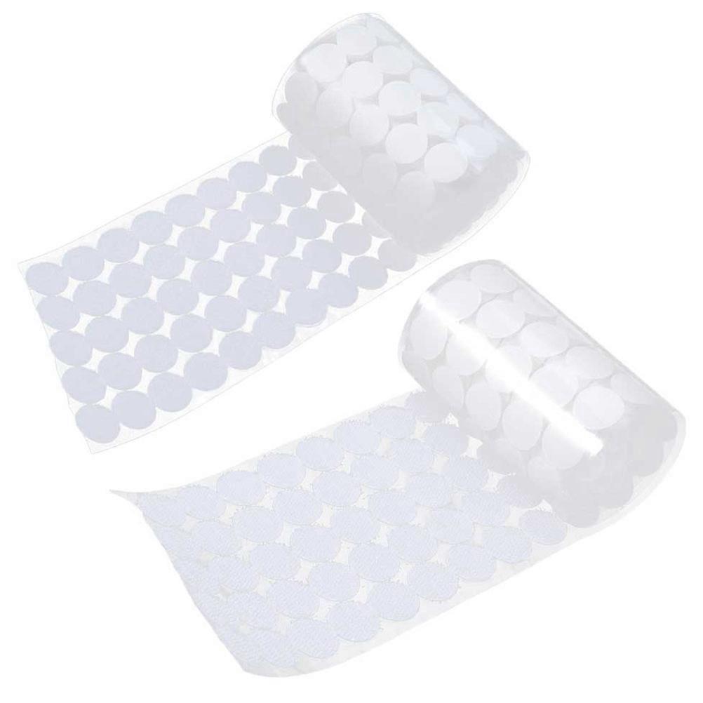 Hook Tape Round Sticky Tapes for Hook Sticking 3000Pairs White DIY Curtain Accessories