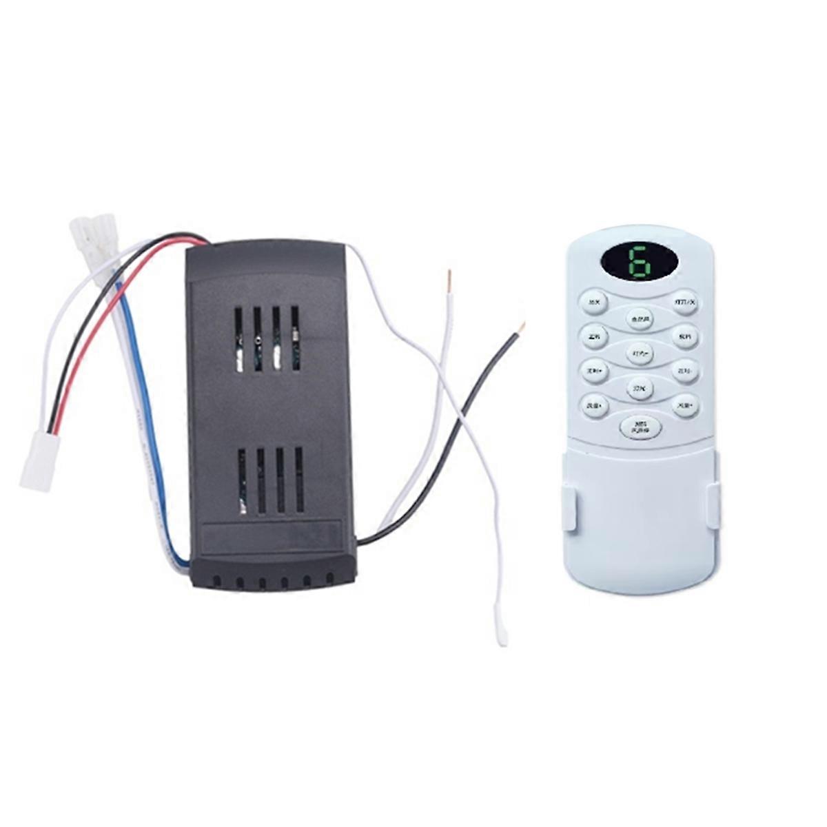 Ceiling Fan Remote Control Kit 40W 6-Speed Replacement Remote & Receiver for DC Ceiling Fans & Lights
