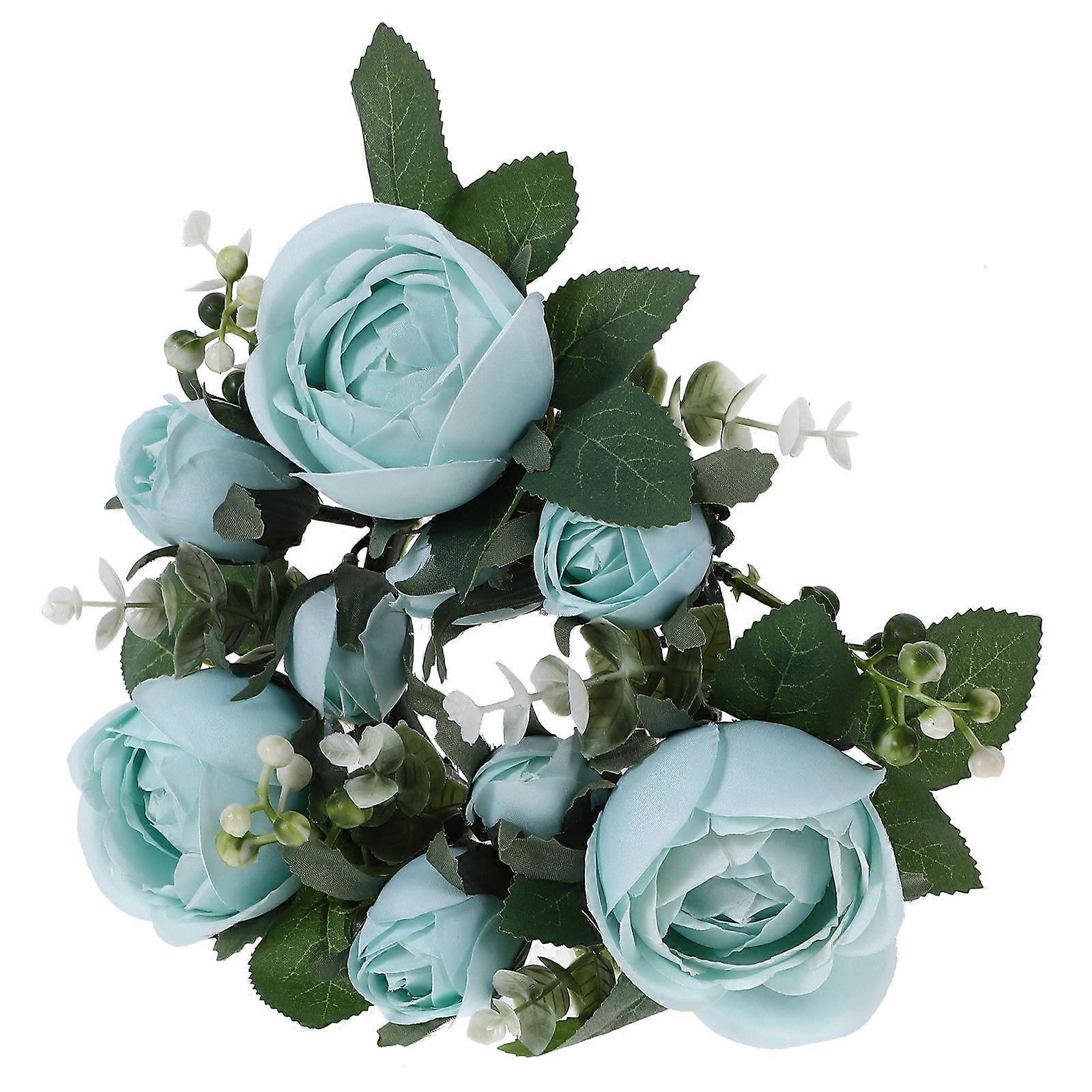 Decorative 3Pcs Artificial Rose Candle Ring With Floral Design For Banquet And Birthday Celebration