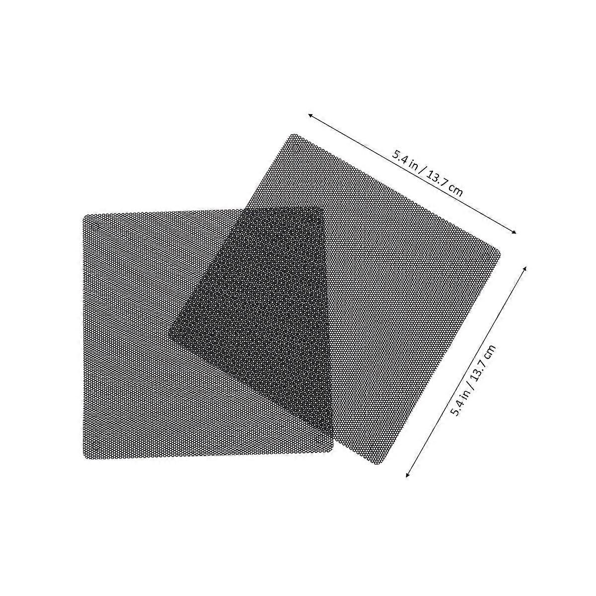 Dust Screen For Computer Pvc Square 14x14cm Mesh Cover Ventilation 2Pcs