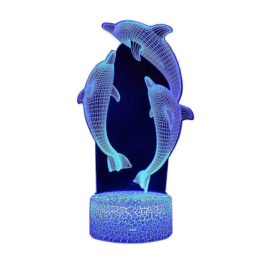 Decoration Lamp 3D Night Light for Lighting Use 2Pcs Colorful Touch Lamp