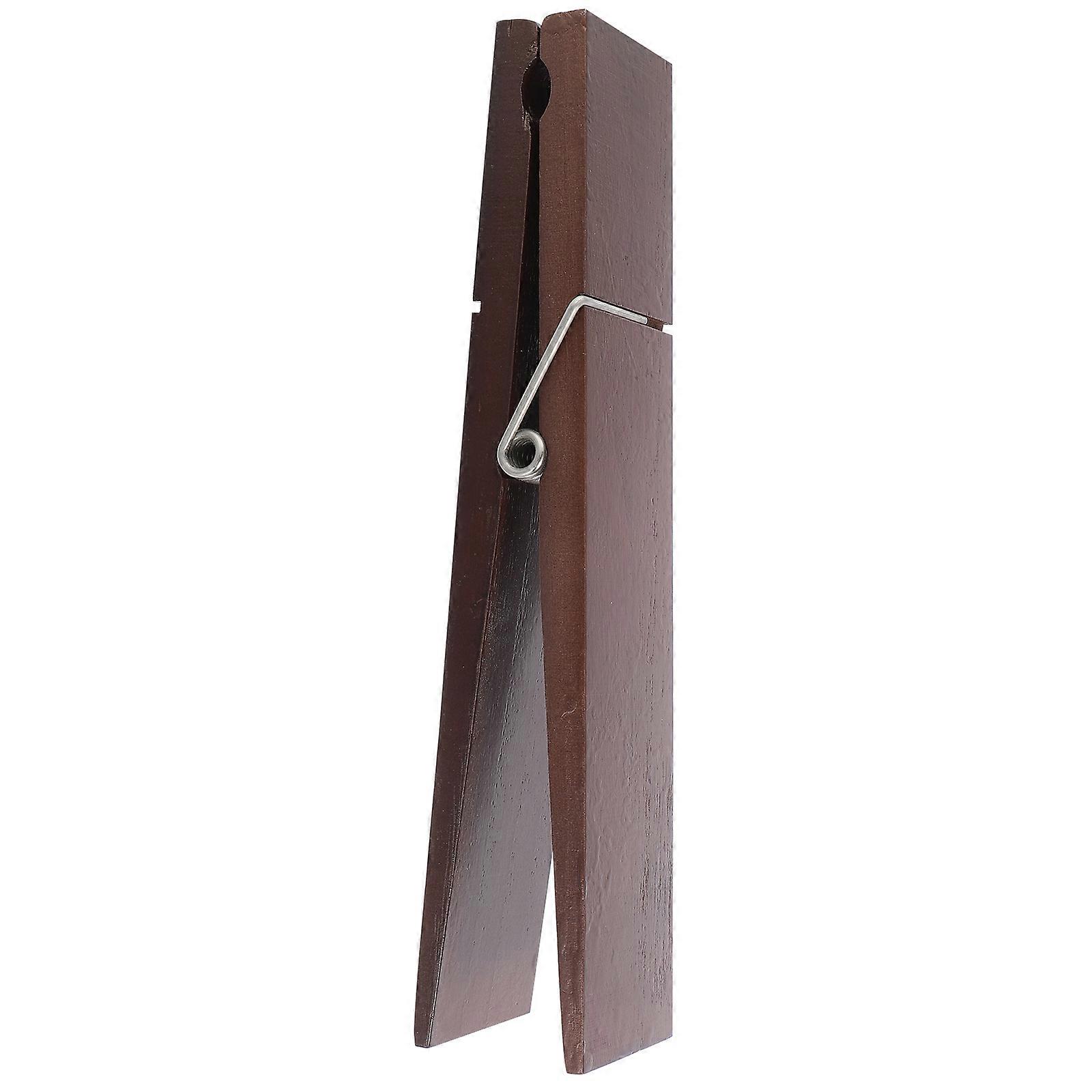 Multi-Function Large Clothespin Clip Towel Clip for Storage 3Pcs Brown