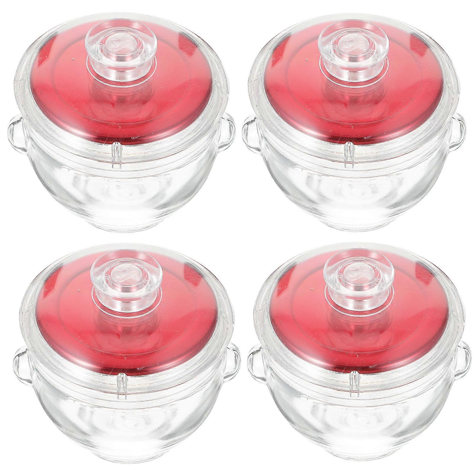 Glass Storage Jar Cubilose Bottle for Storage Use 4Pcs Airtight Sealed Jars