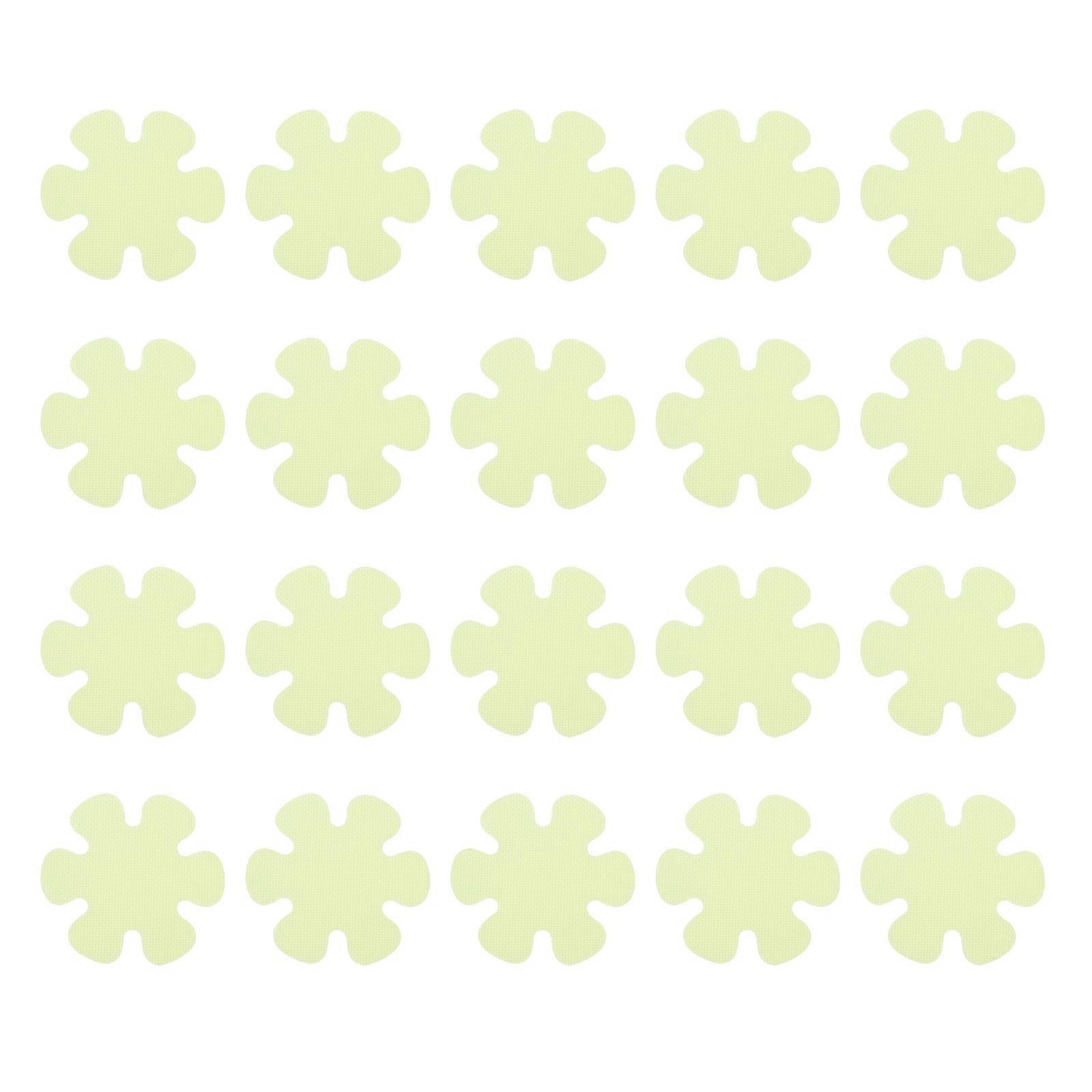 Fluorescent Reflective Tape Flower-Shaped for Warning 40 Sheets Non-Skid Light Green