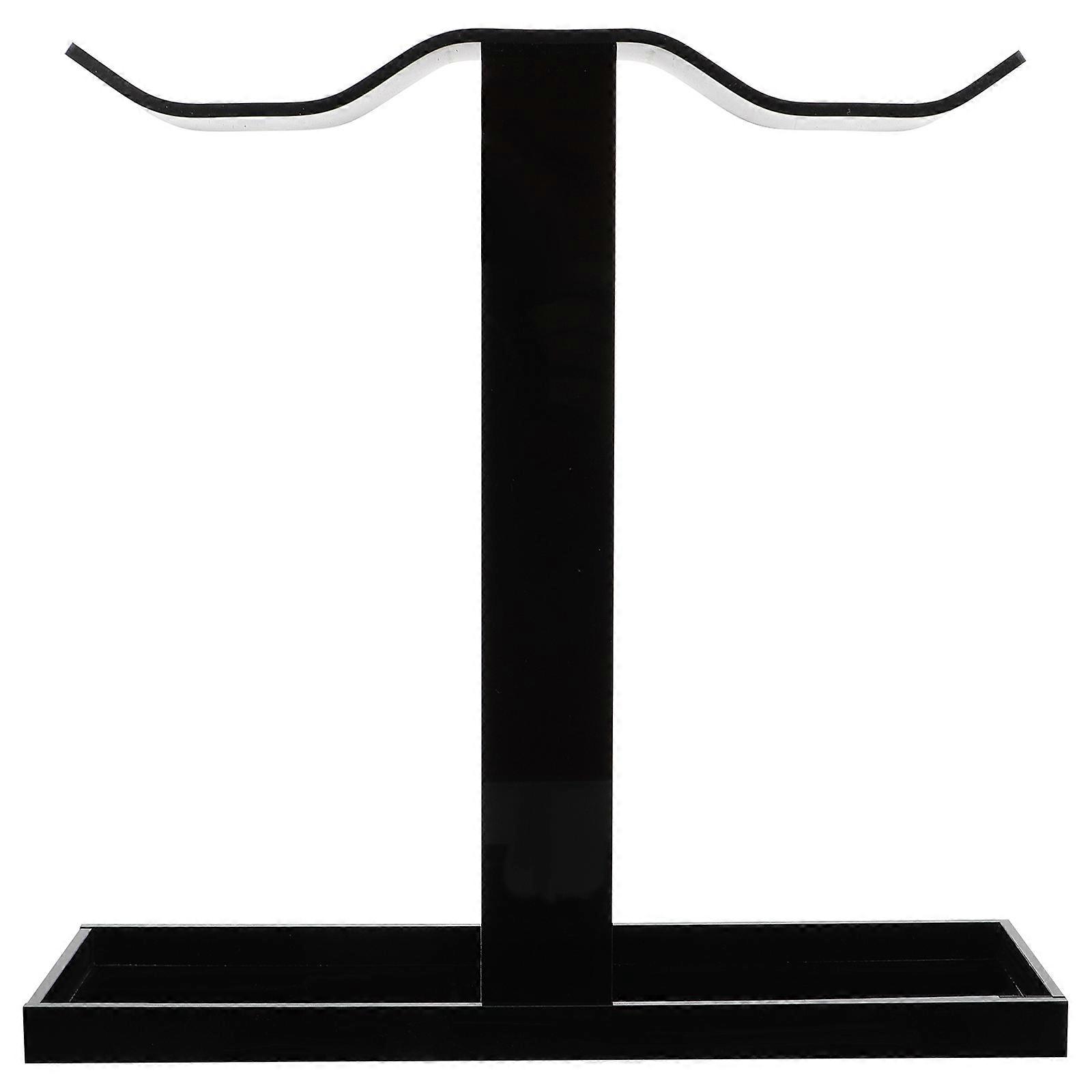 Headphone Rack Durable Acrylic Support for Headsets 2Pcs Black