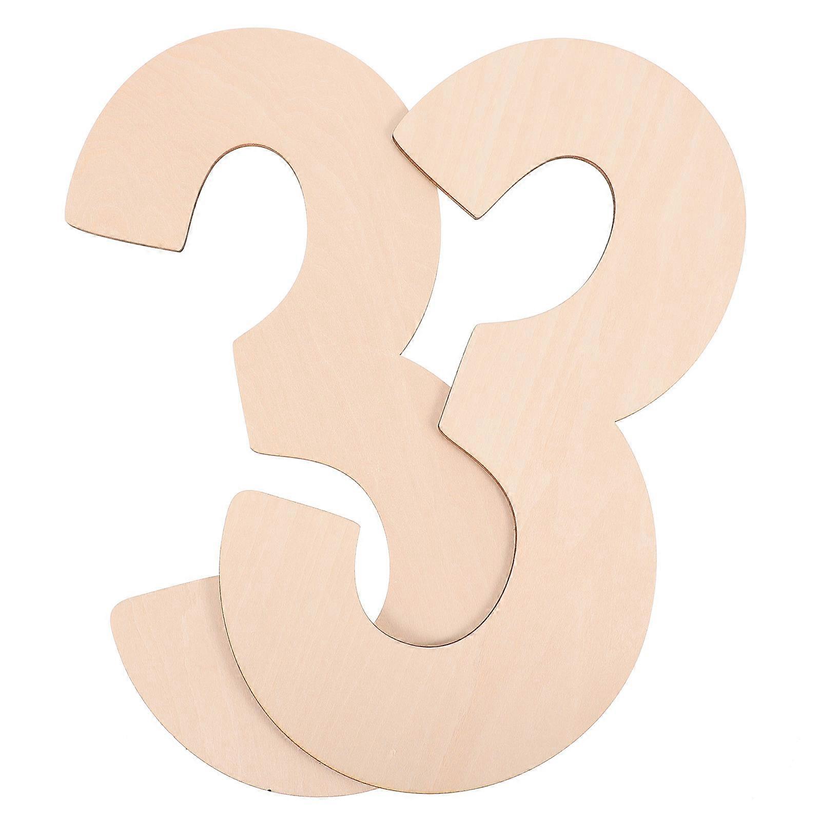 Digital Number Wooden Craft Signs for Home Use 2Pcs Blank Hanging Boards